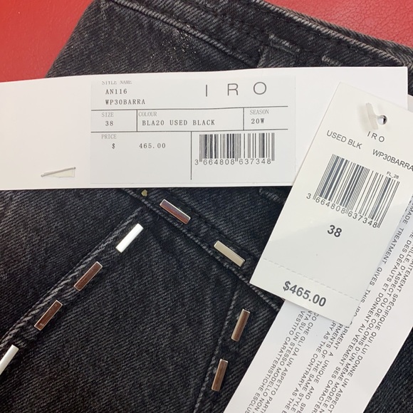 IRO
Barra Embellished Denim Shorts In Grey - Picture 6 of 13